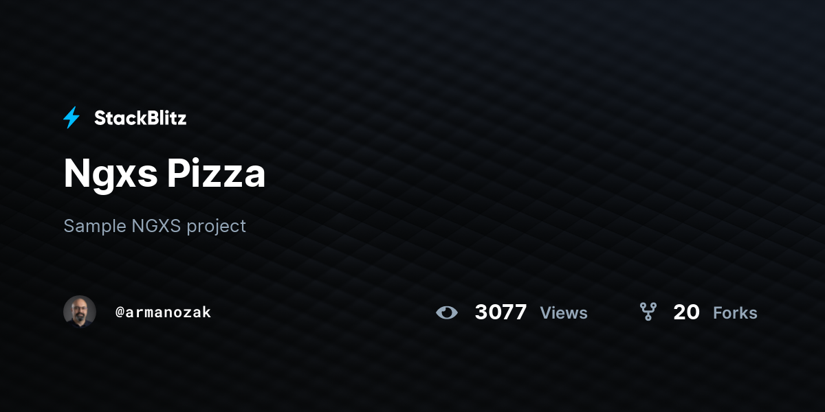 Ngxs Pizza - StackBlitz