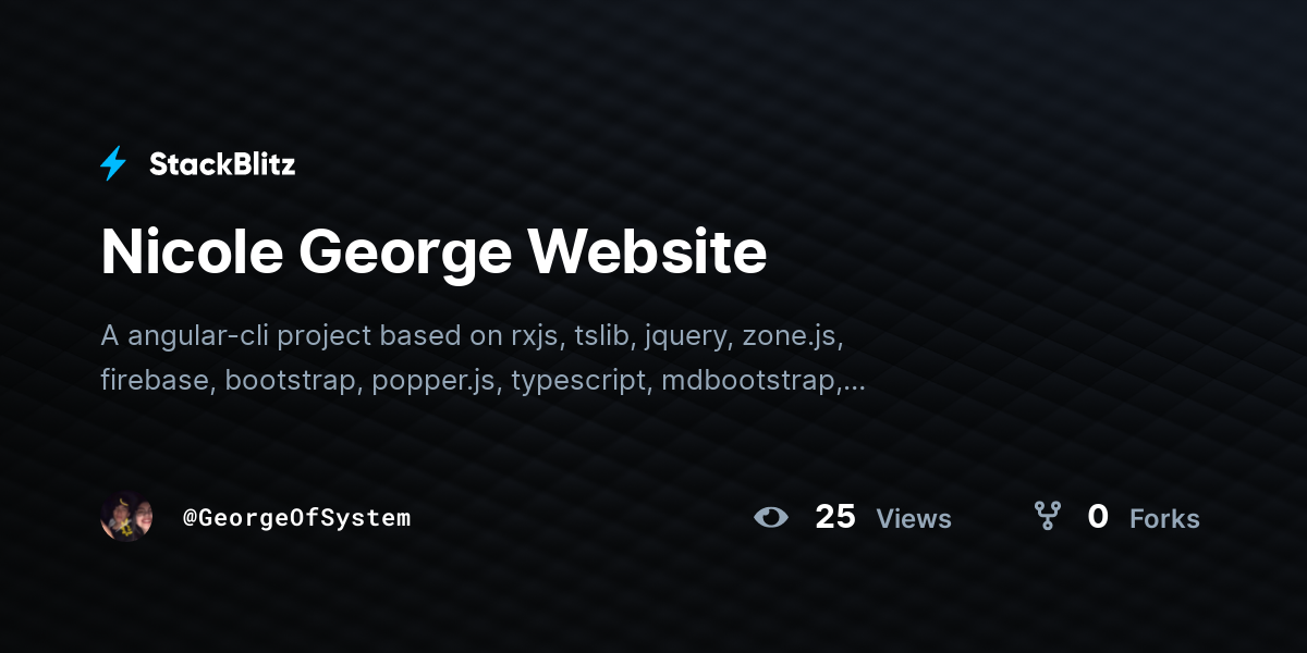 Nicole George Website - StackBlitz