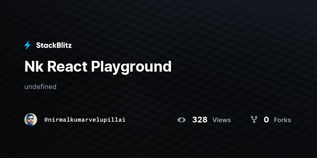 Nk React Playground - StackBlitz