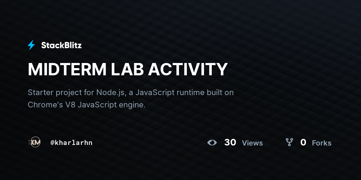 MIDTERM LAB ACTIVITY - StackBlitz