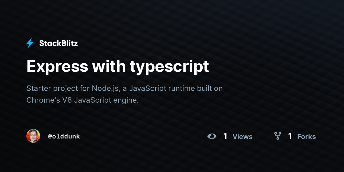 Express with typescript - StackBlitz