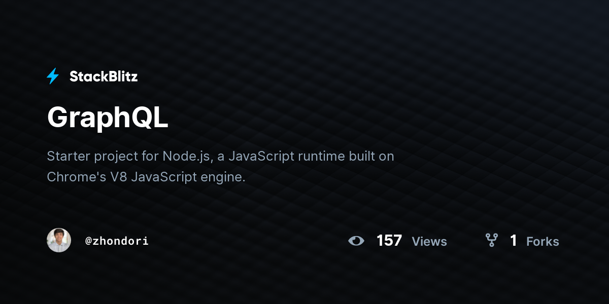 GraphQL - StackBlitz
