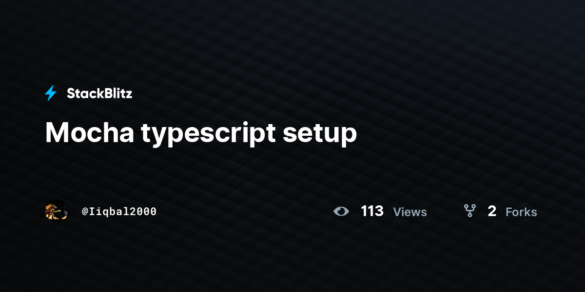 mocha-typescript-setup-stackblitz