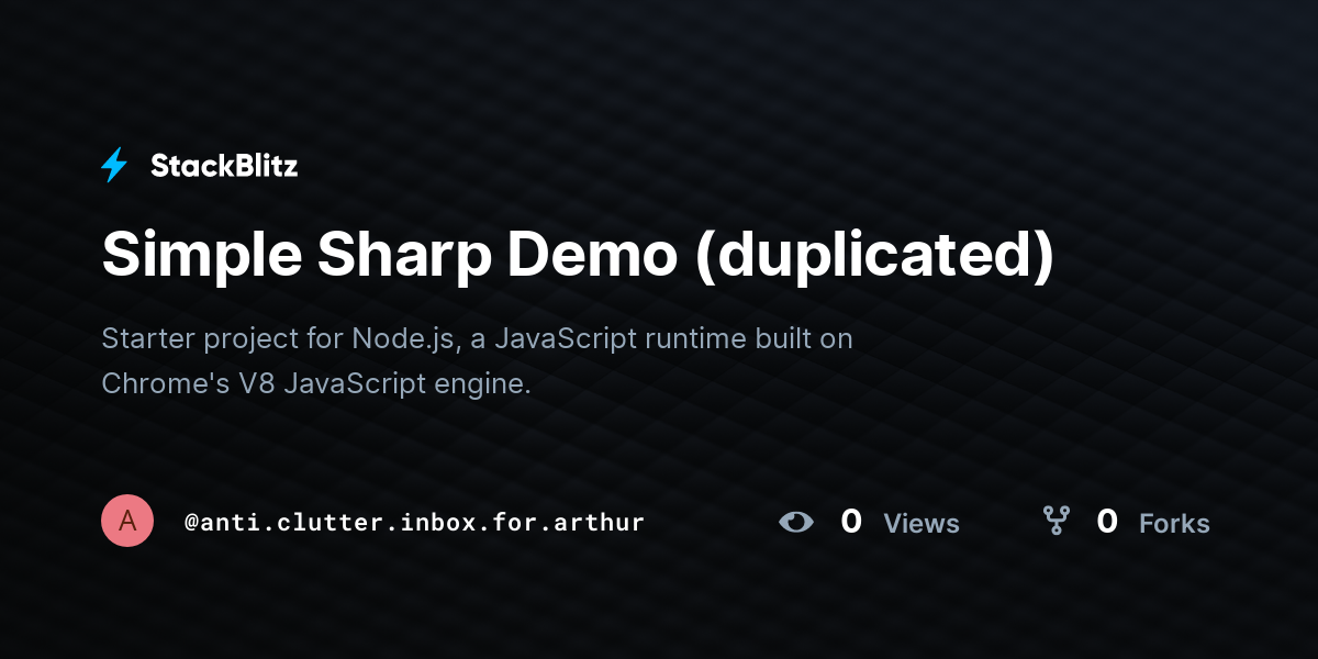 Simple Sharp Demo (duplicated) - StackBlitz