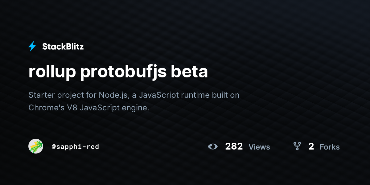 rollup protobufjs beta - StackBlitz