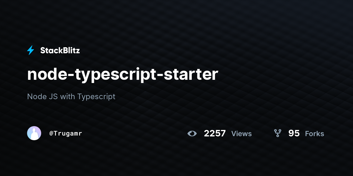 node-typescript-starter - StackBlitz