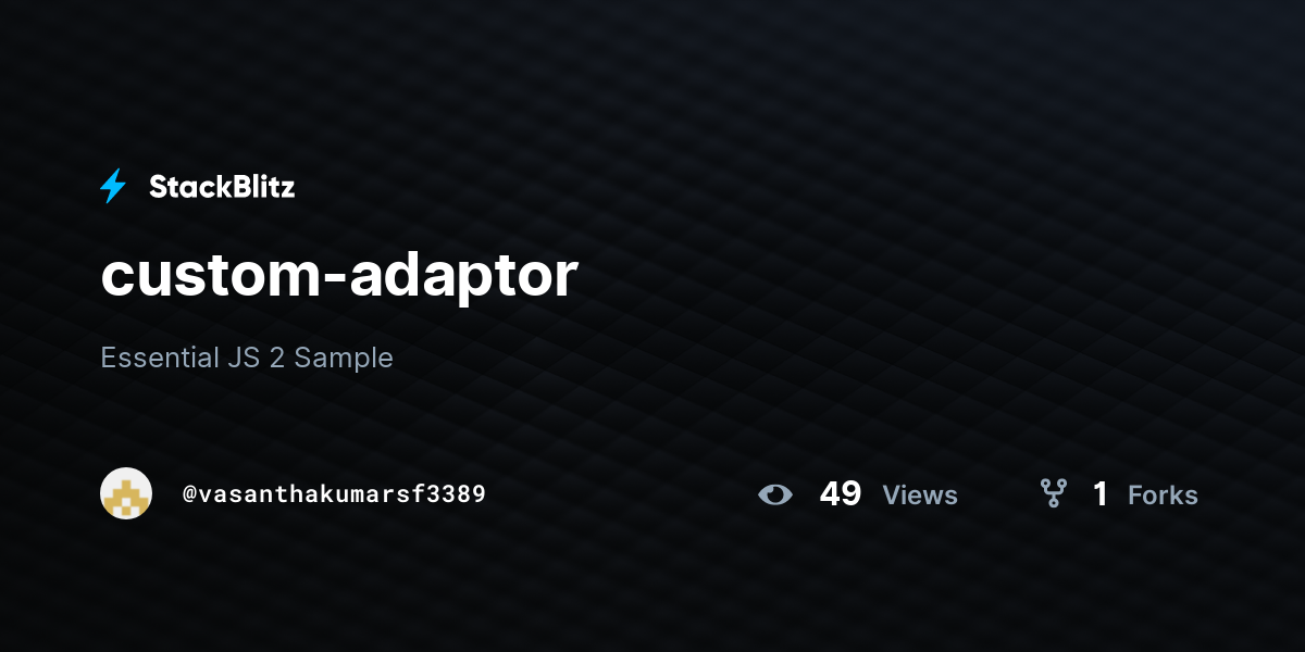 custom-adaptor - StackBlitz