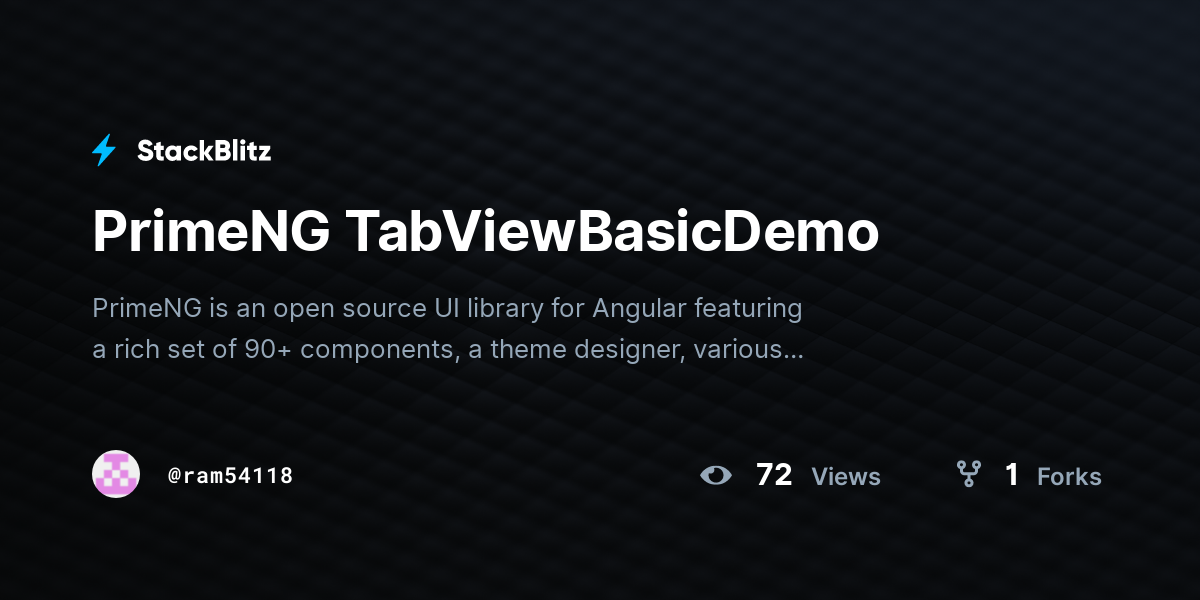 PrimeNG TabViewBasicDemo - StackBlitz