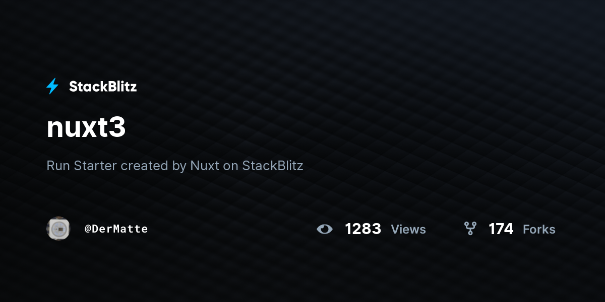 nuxt3 - StackBlitz