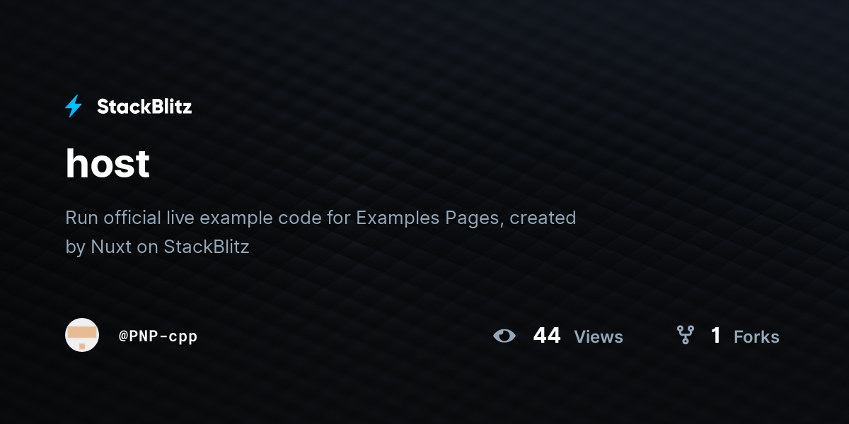 host - StackBlitz