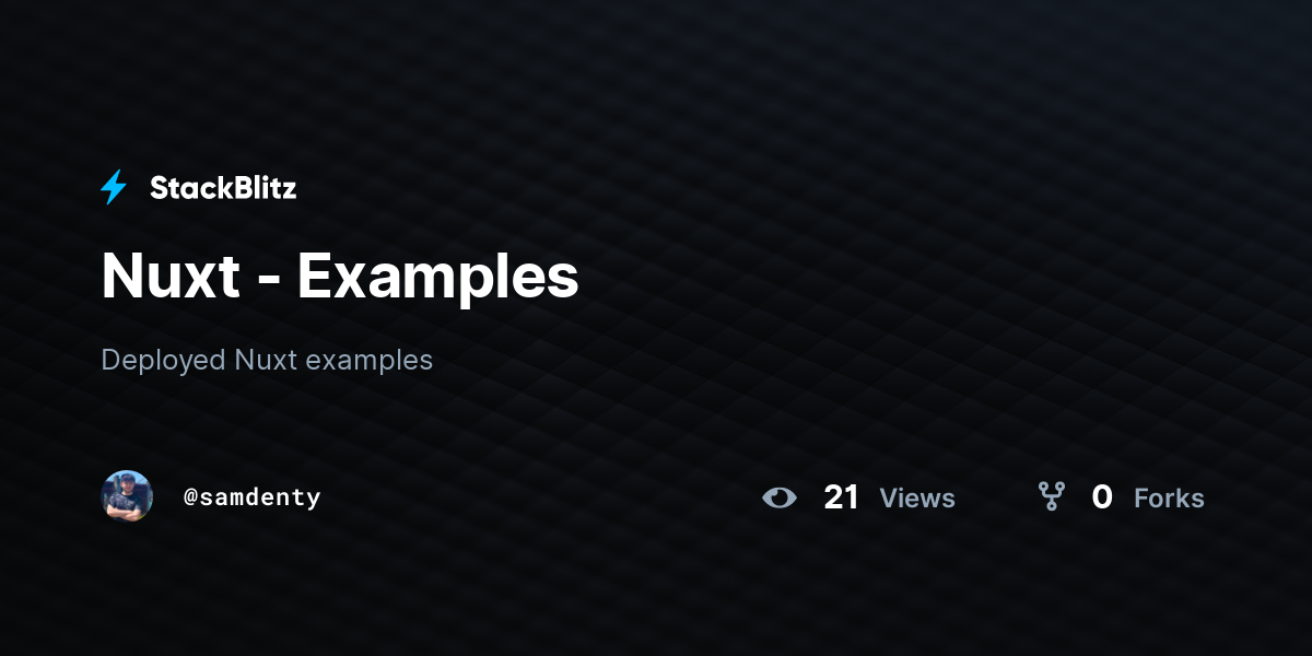 Nuxt - Examples - StackBlitz