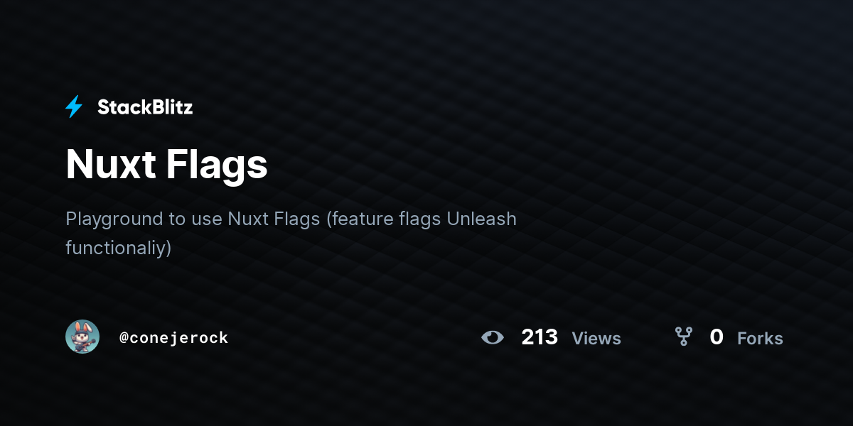 Nuxt Flags - StackBlitz