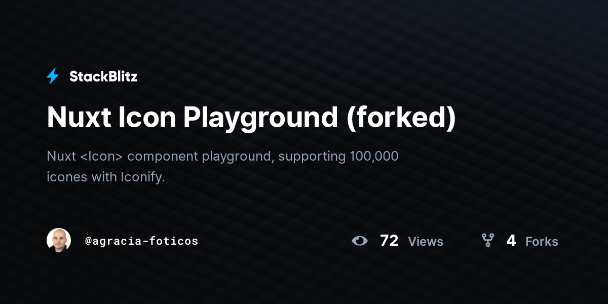 Nuxt Icon Playground (forked) - StackBlitz