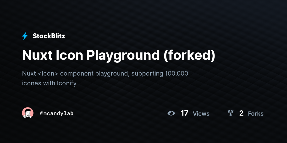 Nuxt Icon Playground (forked) - StackBlitz