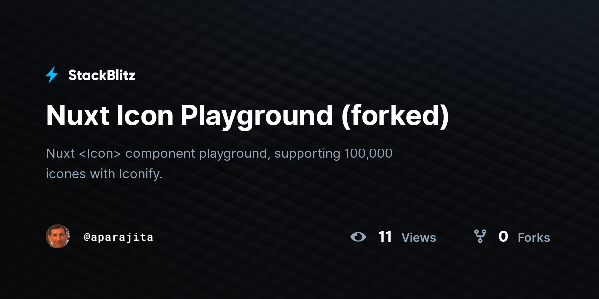 Nuxt Icon Playground (forked) - StackBlitz