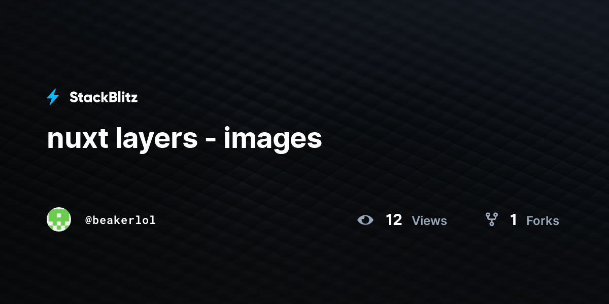 nuxt layers - images - StackBlitz