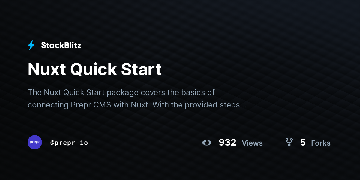 Nuxt Quick Start - StackBlitz