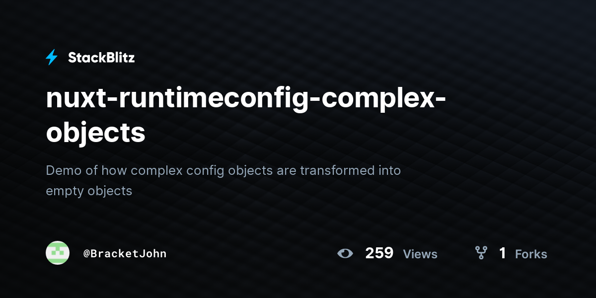 nuxt-runtimeconfig-complex-objects - StackBlitz