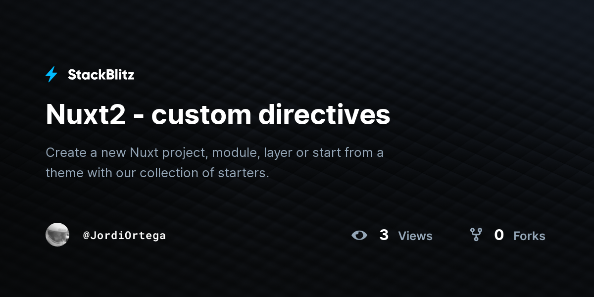 Nuxt2 - custom directives - StackBlitz