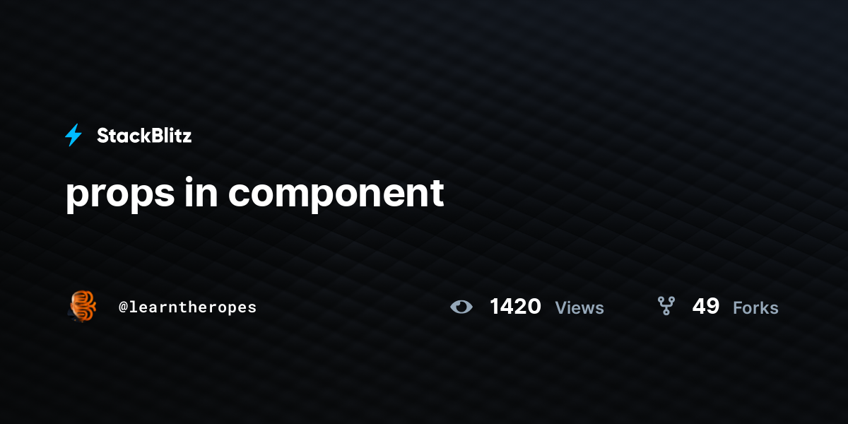 props in component - StackBlitz