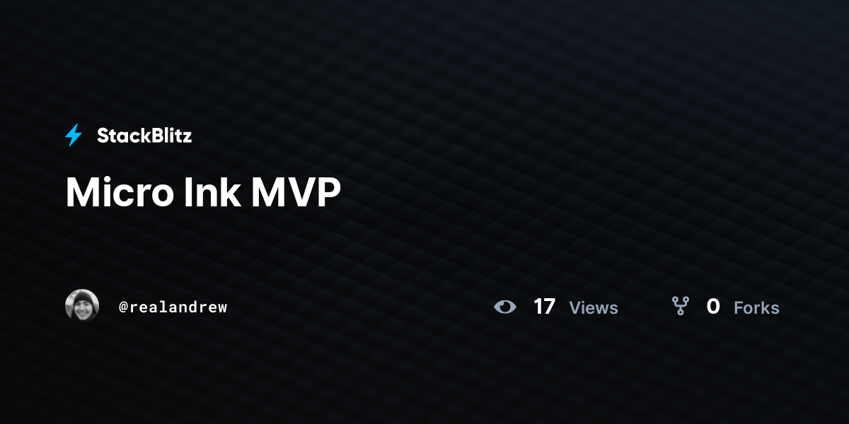 Micro Ink MVP - StackBlitz