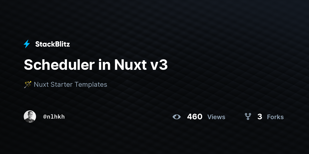 Scheduler in Nuxt v3 - StackBlitz