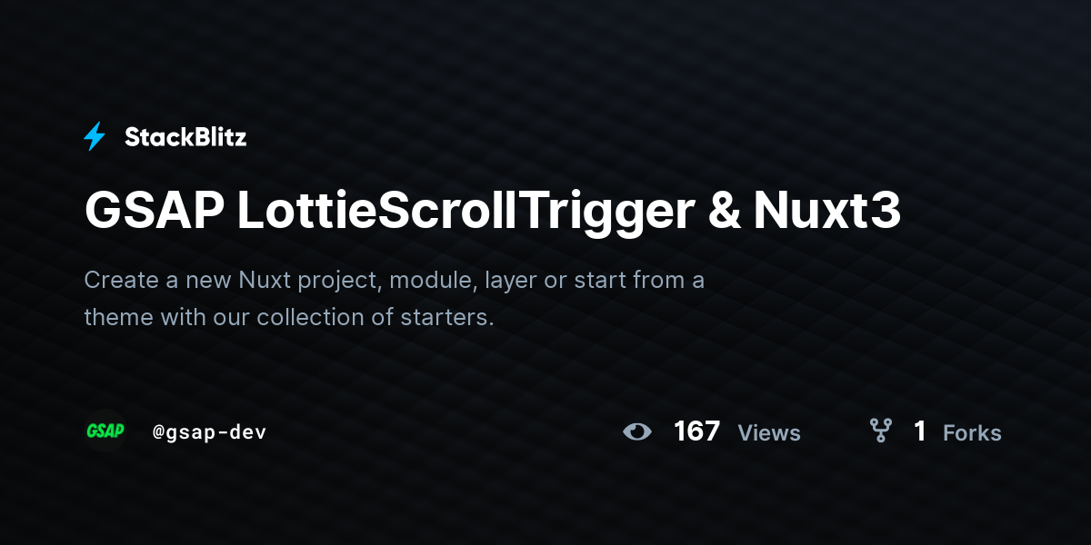 GSAP LottieScrollTrigger & Nuxt3 - StackBlitz