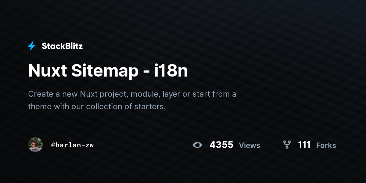 Nuxt Sitemap - i18n - StackBlitz