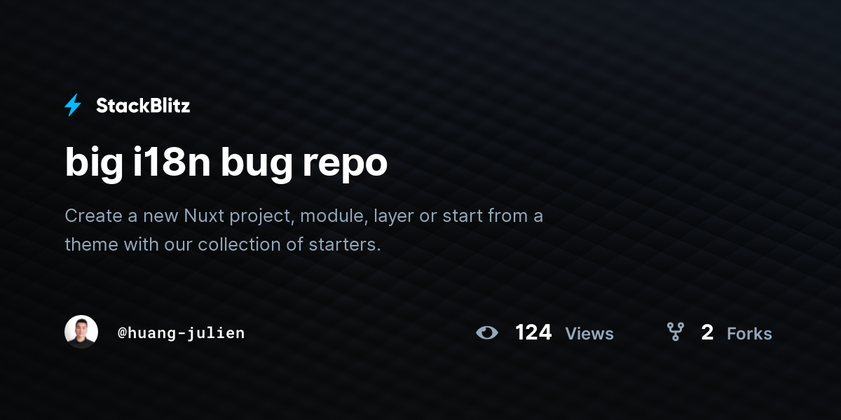 big i18n bug repo - StackBlitz