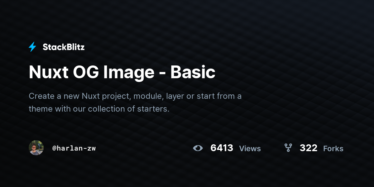 Nuxt OG Image - Basic - StackBlitz