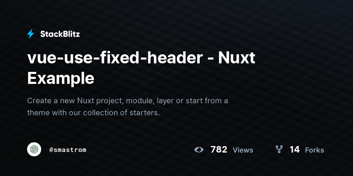 vue-use-fixed-header - Nuxt Example - StackBlitz