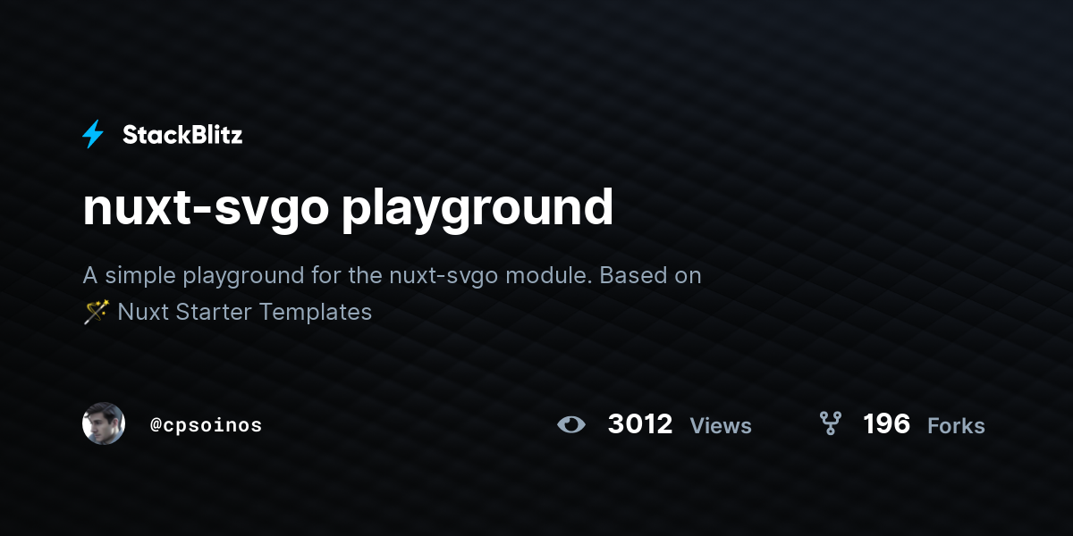 nuxt-svgo playground - StackBlitz