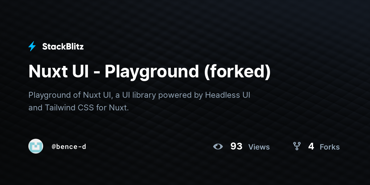 Nuxt UI - Playground (forked) - StackBlitz