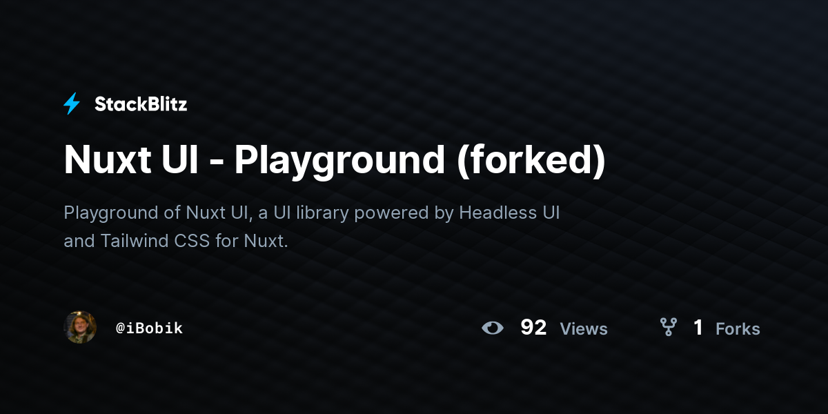 Nuxt UI - Playground (forked) - StackBlitz