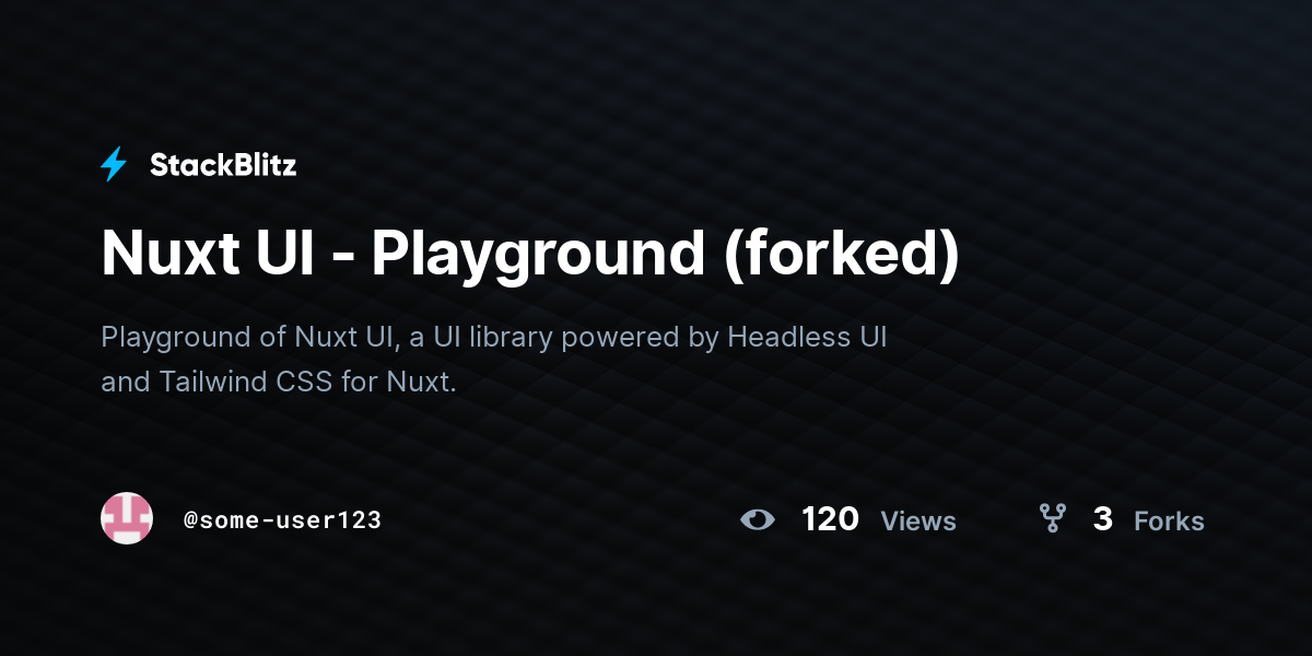 Nuxt UI - Playground (forked) - StackBlitz