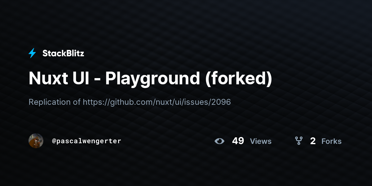 Nuxt UI - Playground (forked) - StackBlitz