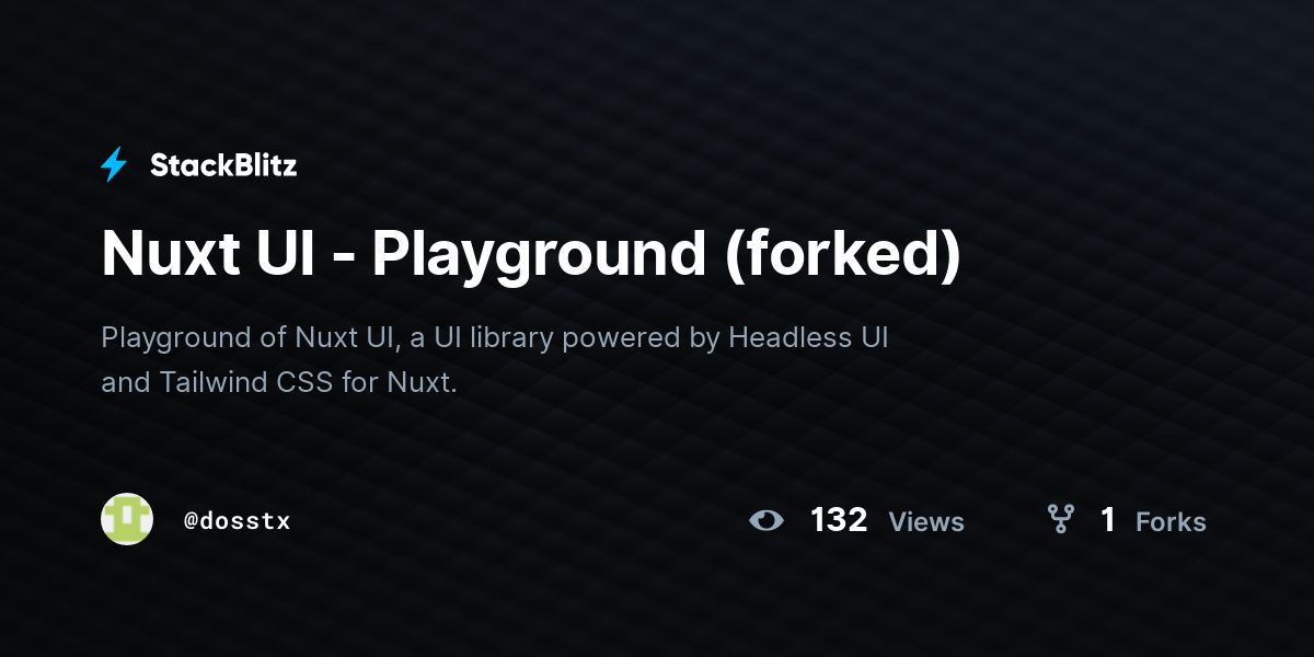Nuxt UI - Playground (forked) - StackBlitz