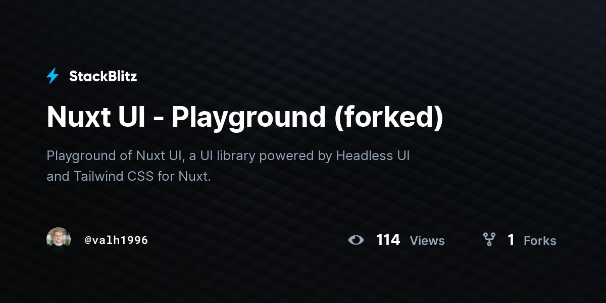 Nuxt UI - Playground (forked) - StackBlitz