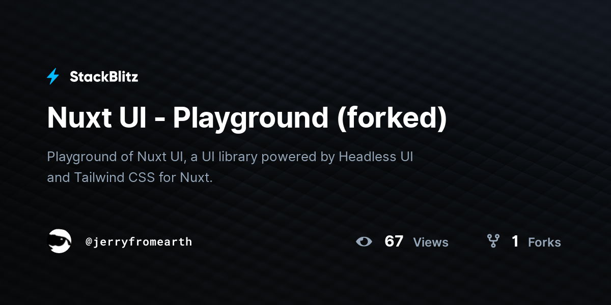 Nuxt UI - Playground (forked) - StackBlitz