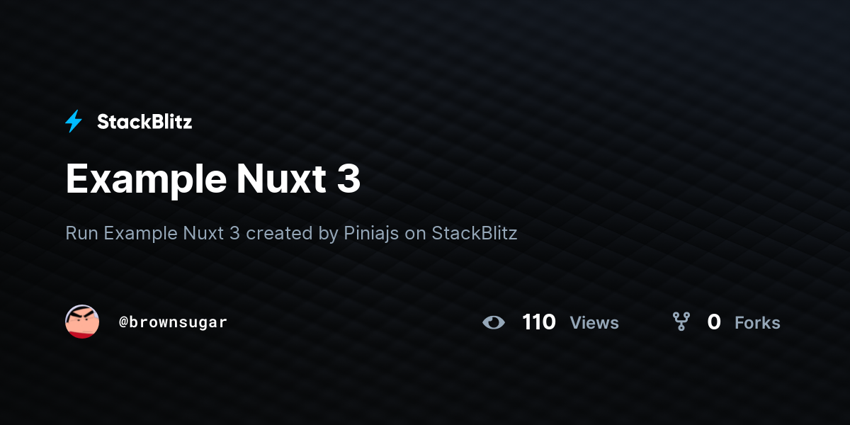 Example Nuxt 3 - StackBlitz