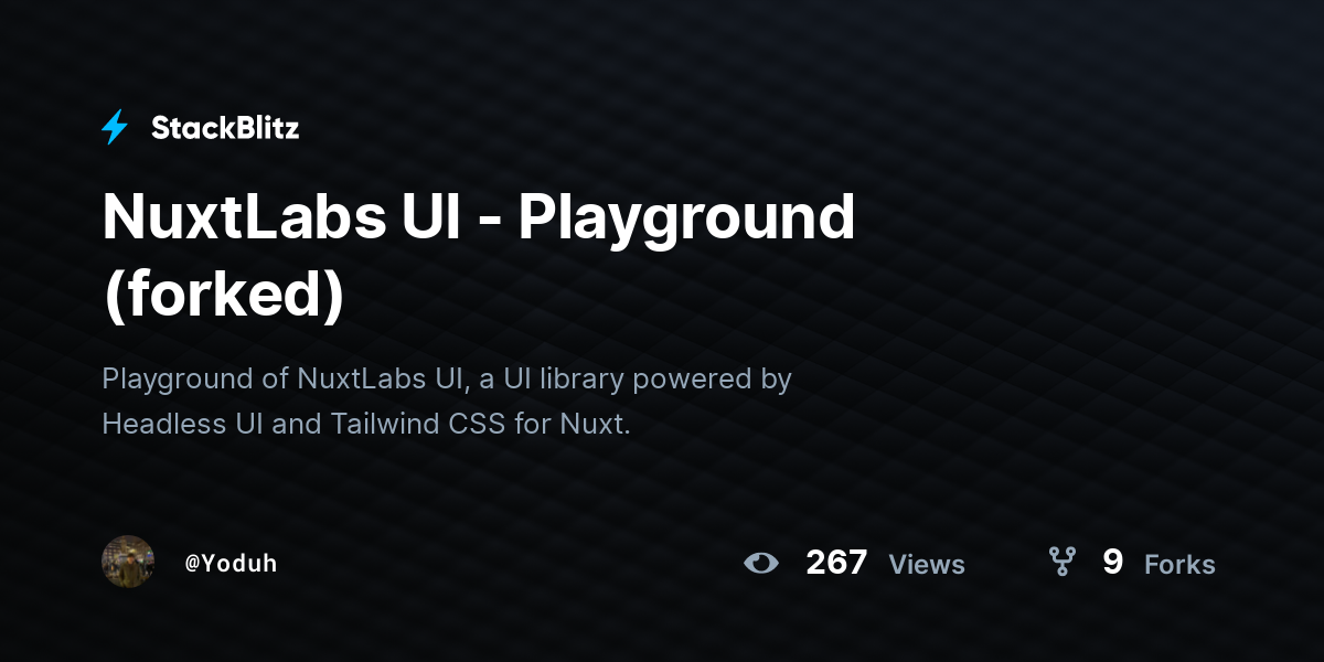 NuxtLabs UI - Playground (forked) - StackBlitz