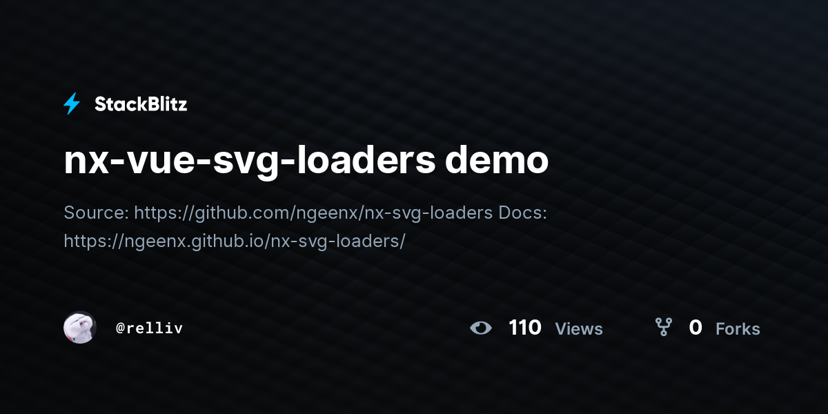 nx-vue-svg-loaders demo - StackBlitz