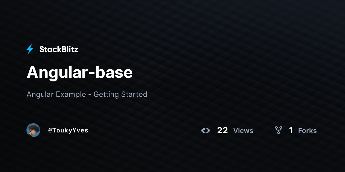 Angular-base - StackBlitz
