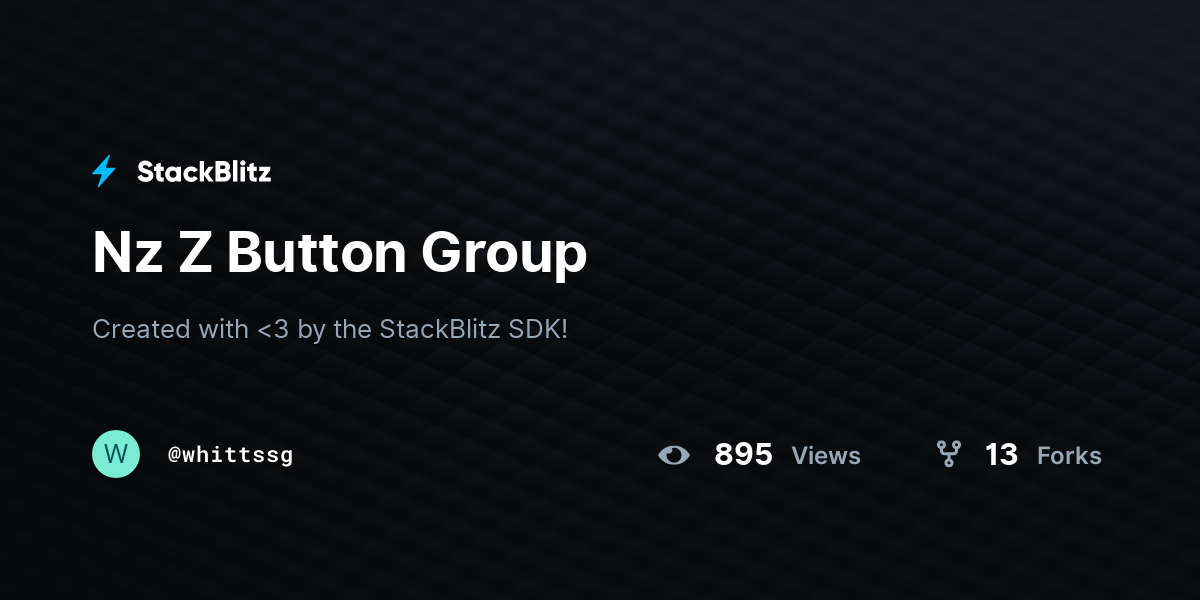 Nz Z Button Group - StackBlitz