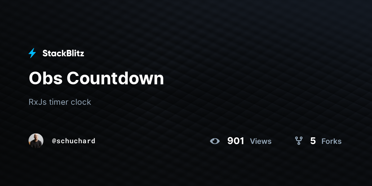 Obs Countdown - StackBlitz