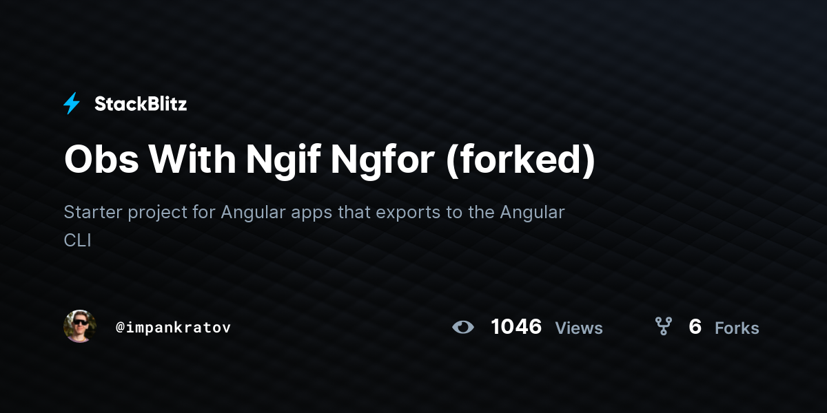 Obs With Ngif Ngfor (forked) - StackBlitz