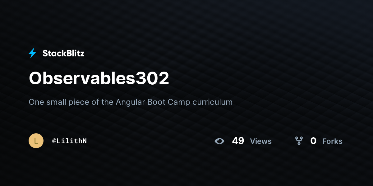 Observables302 - StackBlitz