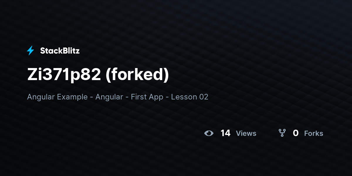 Zi371p82 forked stackblitz