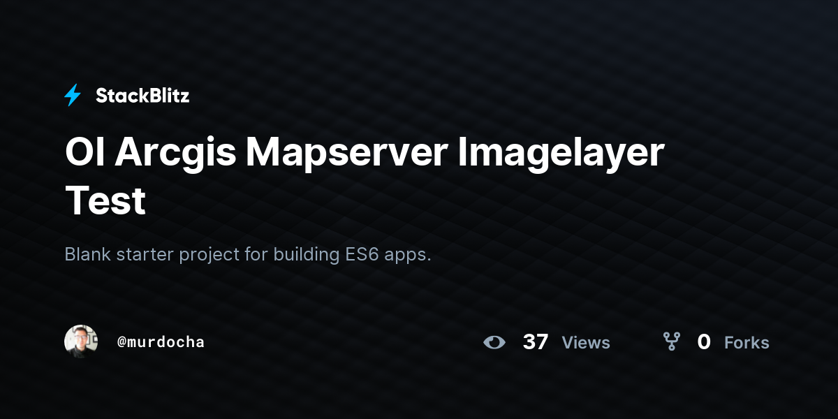 Ol Arcgis Mapserver Imagelayer Test - StackBlitz