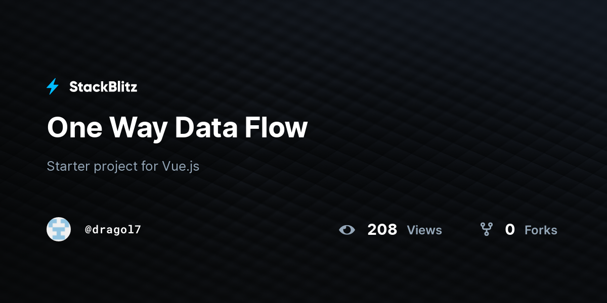 One Way Data Flow - StackBlitz